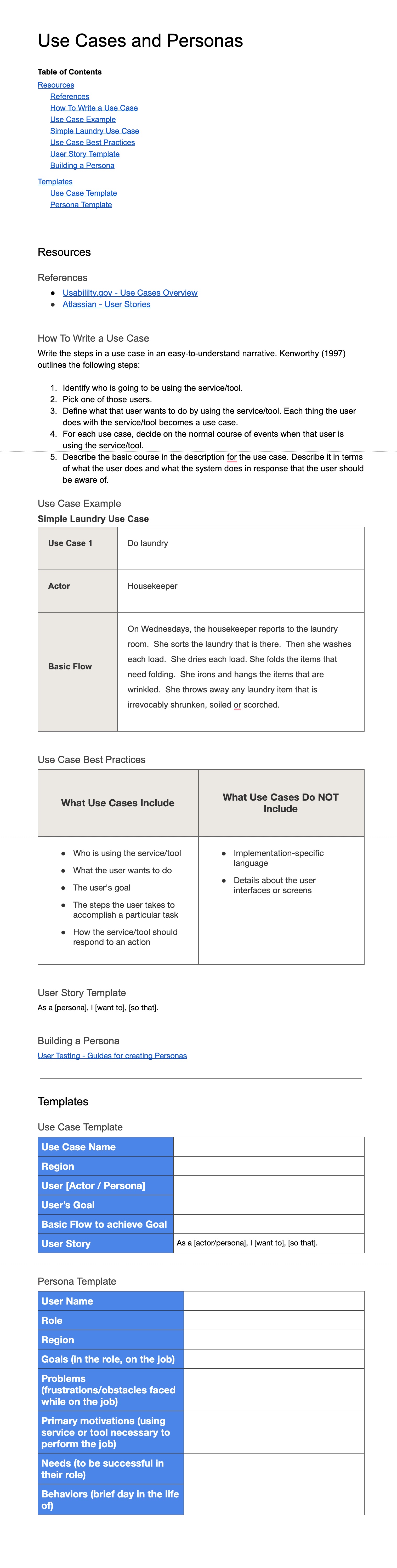 Use Case Template